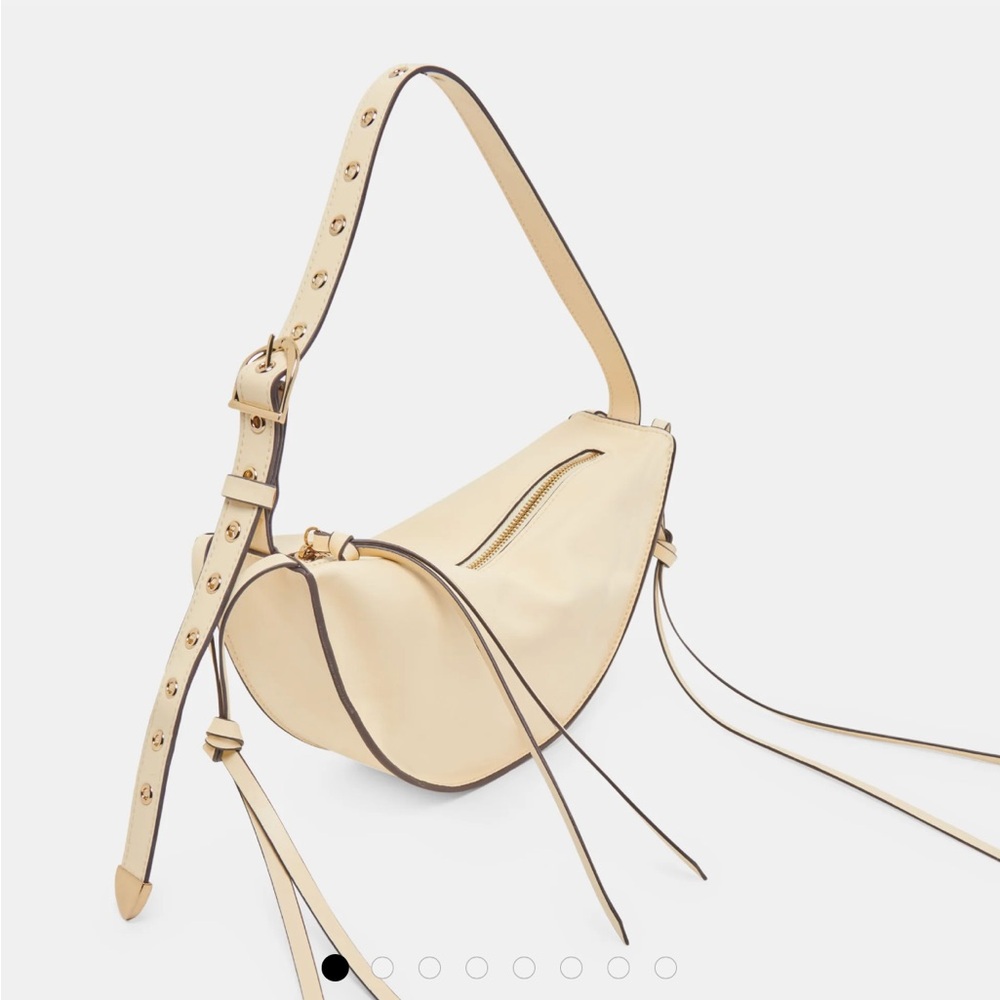 Dolce Vita Verona Cream Shoulder Bag with Studded Strap NWOT